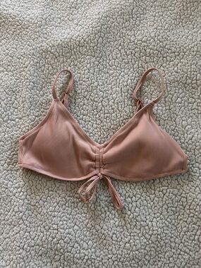 Aerie Ribbed Bikini Top in Light Pink